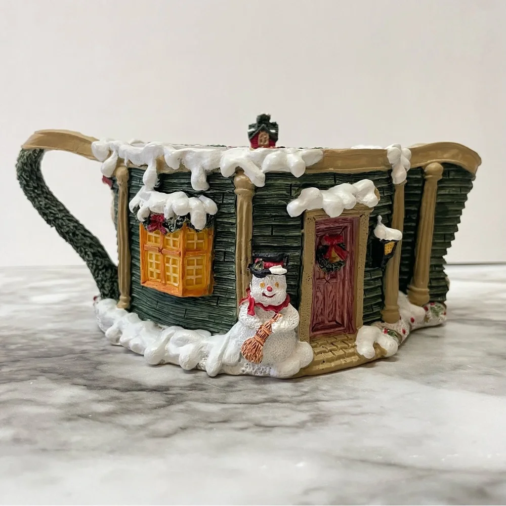 Vintage Popular Imports 1996 Twas The Night Before Christmas Teapot & Figurines